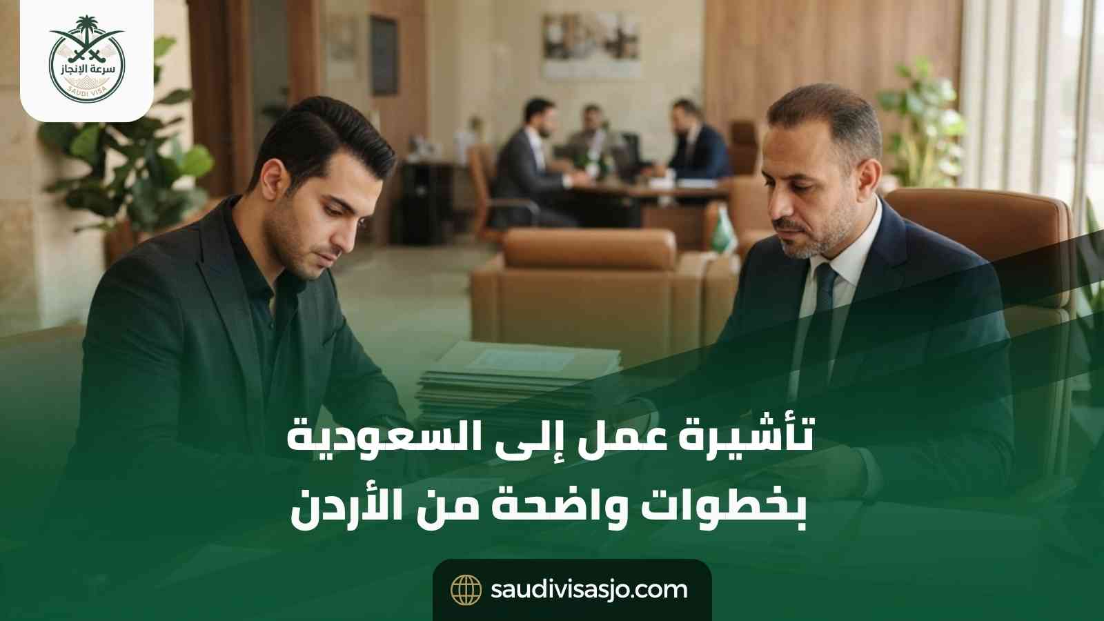 خطوات تأشيرة العمل إلى السعودية من الأردن 2026