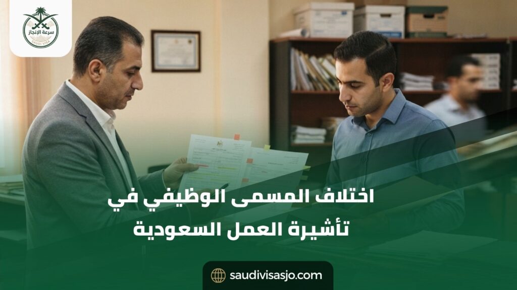 اختلاف المسمى الوظيفي في تأشيرة العمل | صحح المهنة الآن