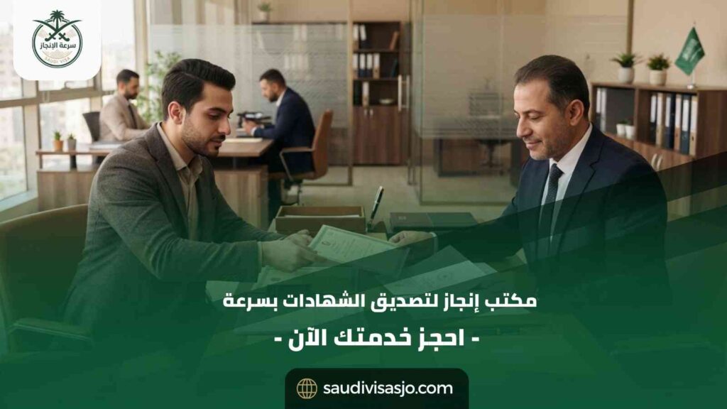 مكتب انجاز لتصديق الشهادات | تأشيرات السعودية بالأردن